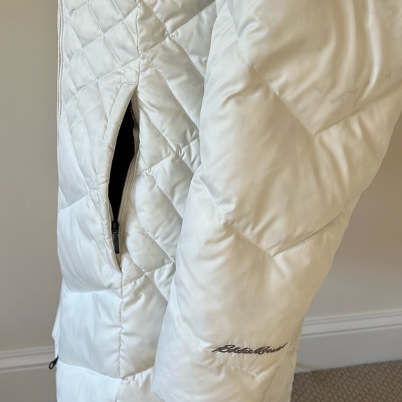 Eddie Bauer | White Down Parka Small - Picture 3 of 9
